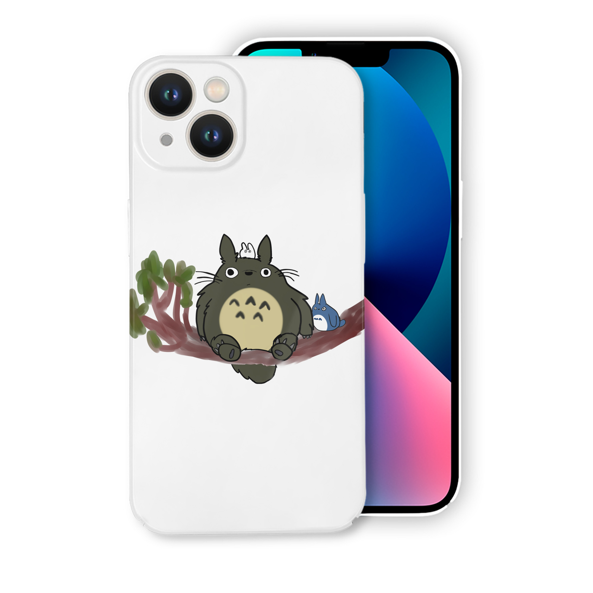 （画像用） となりのトトロ 草壁メイ 草壁サツキ My Neighbor Totoro Satsuki Kusakabe Mei Kusakabe 【iPhone 14シリーズ対応】ハードケース